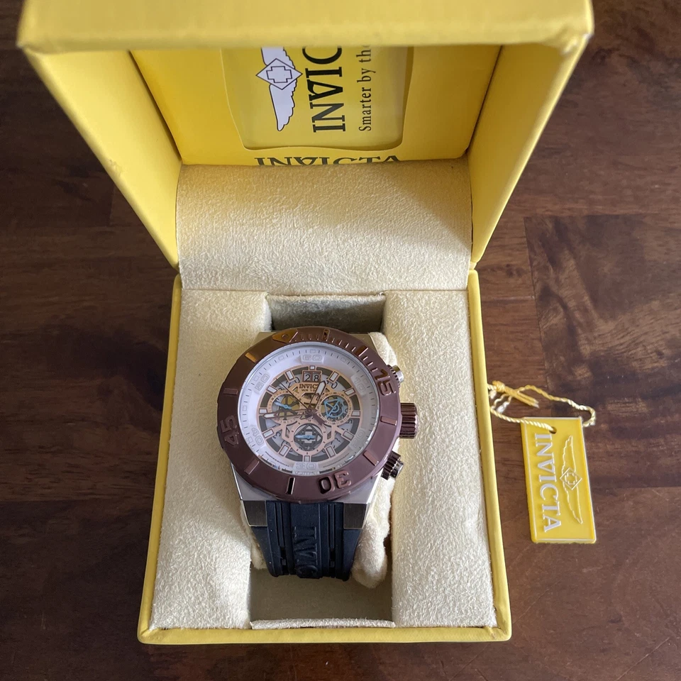 Invicta 15892 Men’s Aviator Gyro Chronograph Brown Bezel Skeleton Watch - image 1 of 4