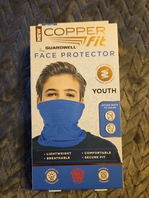 Copper Fit Youth Blue Face Protector Royal Blue Color NEW Free Shipping  - Image 1 of 4