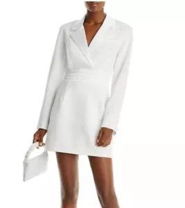 Aqua White Tuxedo Dress Size XL - Picture 1 of 12