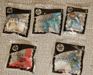 NEW SET 5 McDonald's 2009 AVATAR James Cameron SCIENCE FICTION NA'VI Film Toys - Picture 1 of 7