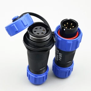 1Set SP13 6Pin IP68 Waterproof Cable Butt Circular Plug Socket Connector - Picture 1 of 6