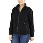 River's End Microfleece Jacket Womens Black Casual Athletic Outerwear 8197-BK