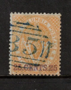 British Columbia #11 Used Fine+ Perf 14 With #35 Numeral Cancel In Blue - Picture 1 of 1