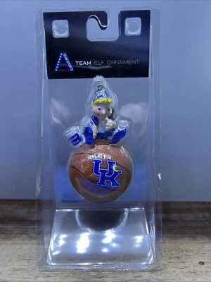 Kentucky Wildcats Adorno de Navidad Equipo del Reino Unido Elfo Pintura Adorno de Navidad Nuevo en Caja Foto 1 de 4
