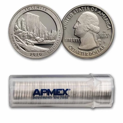2010-S ATB Quarter Yosemite Park Proof 40-Coin Roll (Silver) - Image 1 of 3