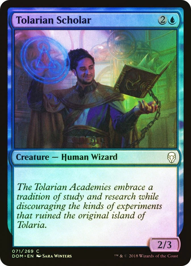 MTG FOIL Tolarian Scholar  - Dominaria #071 - Image 1 of 1