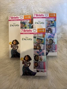 NIB 3 Packs - Disney Encanto Girl's Briefs Size 6 (7 Briefs per Pack) NEW Low Sh - Picture 1 of 4