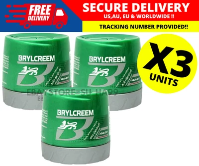 Brylcreem Green Scalp Care Anti-Dandruff Non-Greasy Styling Cream 250ml ( X 3 ) - Image 1 of 4