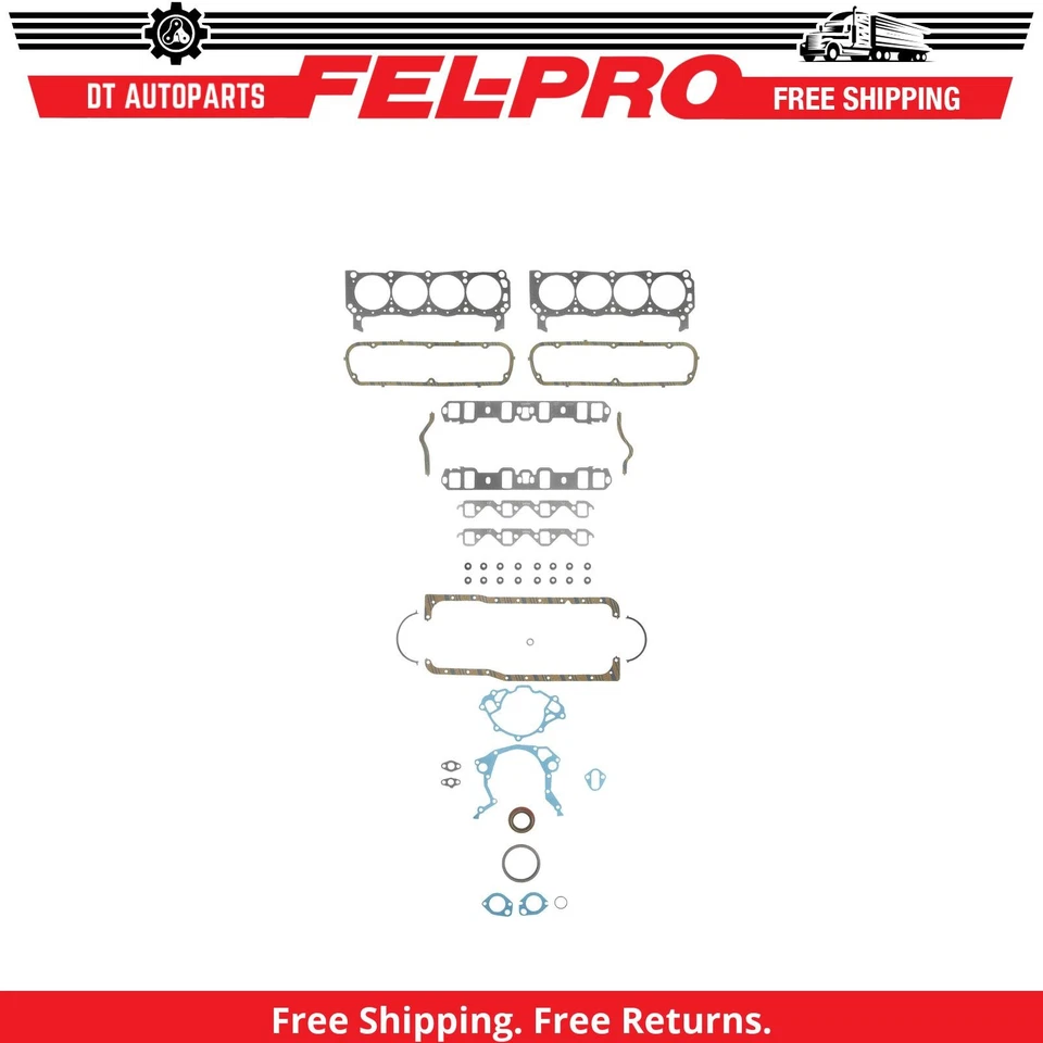 For 1983-1987 Ford F-250 5.8L V8 Engine Gasket Set Fel-Pro 1984 1985 1986 - Image 1 of 1