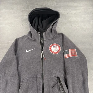 Sudadera con capucha polar Nike USA Olympics Tech para mujer gris 501821-032 edición del equipo - Imagen 1 de 13