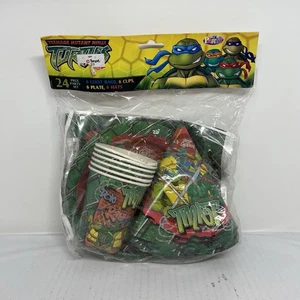 TMNT Ninja Turtles 24 Piece Party Set - Loot Bags - Hats - Cups - Birthday New - Bild 1 von 5