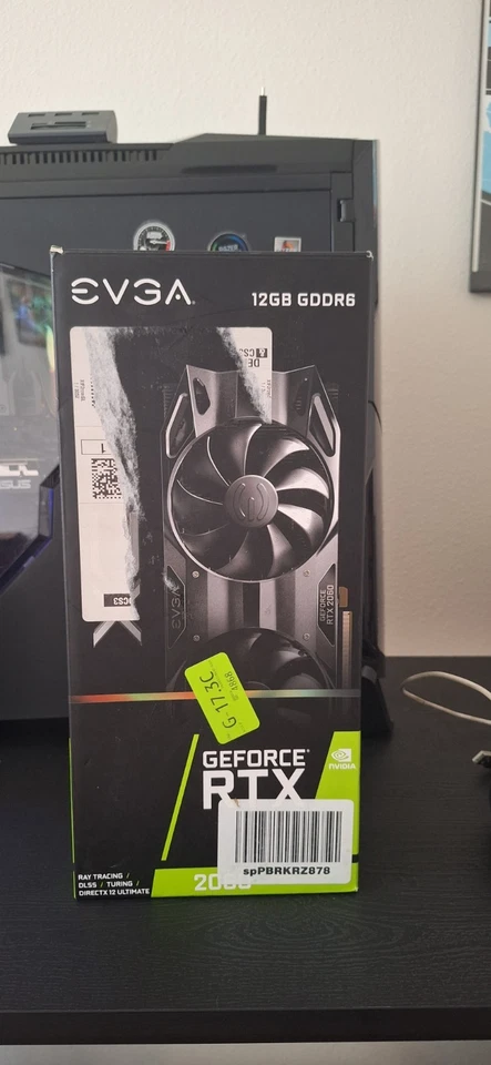 Tarjeta de gráficos EVGA NVIDIA GeForce RTX 2060 12 GB GDDR6 (12G-P4-2263-KR) Foto 1 de 1