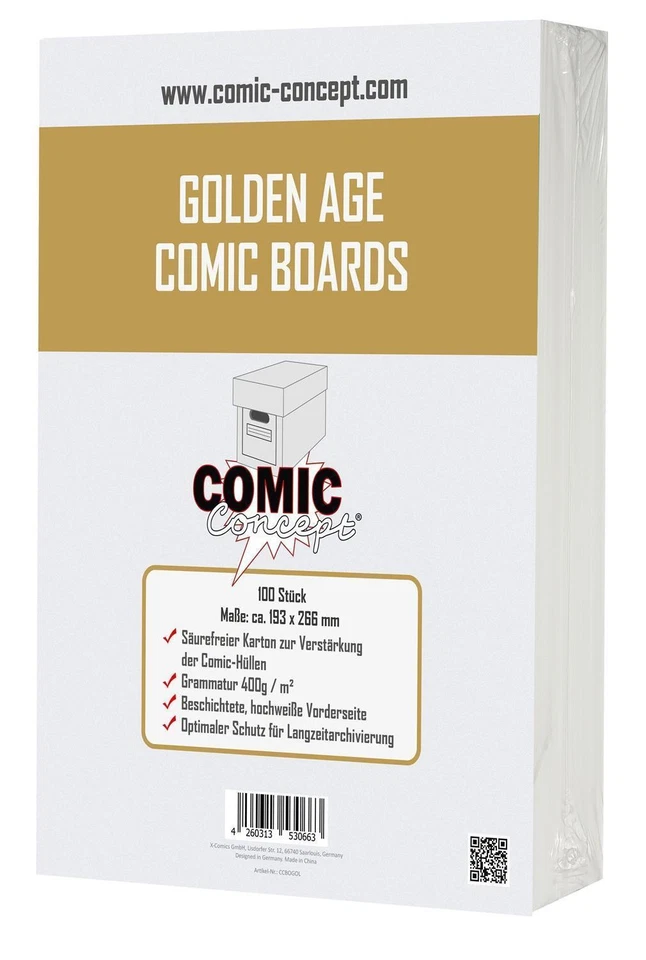 Comic Concept Golden Age Comic Boards (193x266mm) 100 Stück - Bild 1 von 1