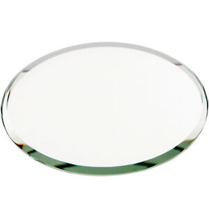 Plymor Round 3mm Beveled Glass Mirror, 3 inch x 3 inch (Pack of 2)