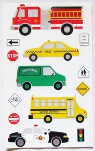 Mrs Grossman 4x6 inch 'Vehicles' Sticker Sheet (Vintage-Retired) - Picture 1 of 1