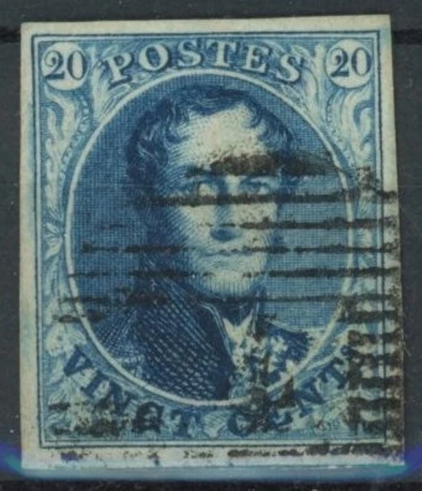 Belgium 1851 : Good VF Used Classic Stamp with Watermark - Nice margins - Image 1 of 1