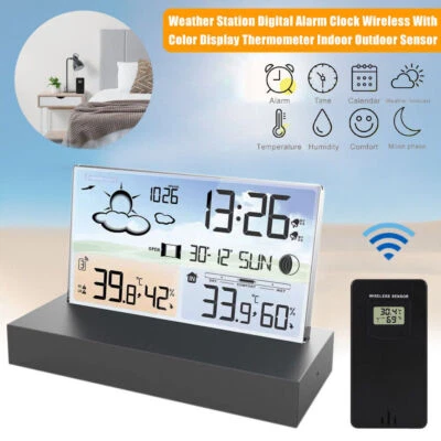 Wetterstation  Thermometer Hygrometer Innen/Außenpool mit 1/3 Sensoren DHL - Bild 1 von 4