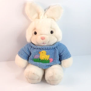 Osterhase Kaninchen Stofftier Plüsch Chenille Pullover Applikation Ente mit Eiern 19 Zoll - Bild 1 von 11