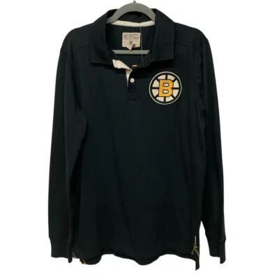 Camisa Polo CCM Boston Bruins NHL Clásica Manga Larga Talla L Negra Hockey Nueva con Etiquetas Foto 1 de 4