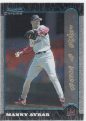 1999 Bowman Chrome Gold Manny Aybar SP #83 Cardinals - Image 1 of 2