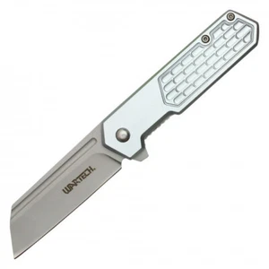 7" Silver Cleaver Pocket Knife - Picture 1 of 4