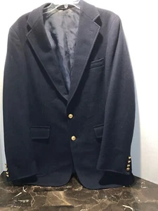 Polo University Club by Ralph Lauren Men's Blue Herringbone 2 Button Blazer - Picture 1 of 4