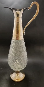 Vintage F.lli BECCARO-ACQUI Crystal Silver Plated Italian Pitcher / Decanter - Picture 1 of 7