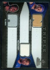Patrick Ewing Jr./Sharpe/D.J. White 2008-09 SP Rookie Threads Triple #RTTWES