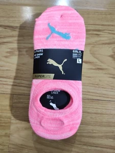 Puma No Show Liner Girls Shoe Size 4-9.5 Sock Size 9-11 - Picture 1 of 4
