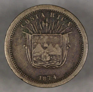 1874 Costa Rica Centavo - Imagen 1 de 2