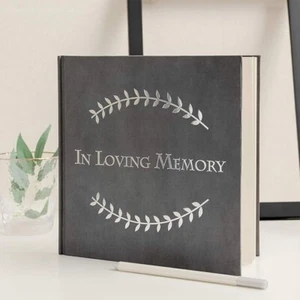 Libro de visitas de condolencias In Loving Memory para funerales conmemorativos - Imagen 1 de 9