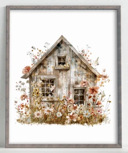 Haus Wandbild Kunstdruck, Landhaus Wandbild, altes Haus Wandbild Kunstdruck #43 - Bild 1 von 2