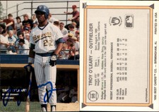 Troy O'Leary Signed 1990 Best #98 Card Beloit Brewers Auto AU