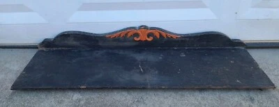 Antique Ornate Primitive Rustic Victorian Carved Wood Shelf| Shelving Unit Top - Image 1 of 4