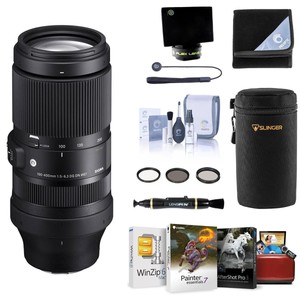 Sigma 100-400mm f/5-6.3 DG DN OS Contemporary Lens for L Mount with Mac Acc Kit