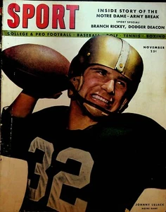 Revista de deportes noviembre de 1947 Johnny Lujack Branch Rickey Bill Durnan - Imagen 1 de 2
