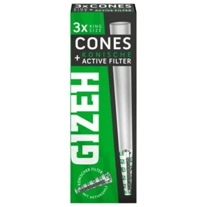 GIZEH Black Cones King Size + konischer Active Filter Aktivkohlefilter 10x3 St. - Bild 1 von 1