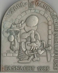 Faschingsorden Wäber Gass Clique Schaffhuuse Fastnacht 1985 wertvolles Stück - Bild 1 von 1