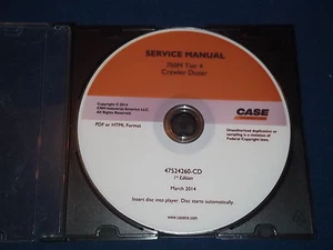 CASE 750M TIER 4 CRAWLER TRACTOR DOZER SERVICE SHOP REPAIR MANUAL 47524260-CD - Picture 1 of 1