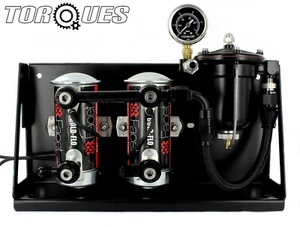 Bombas de combustible AN-6 Twin Facet Red Top/Colector/Banjos giratorios/Malpassi (RHS) negras - Imagen 1 de 5