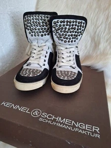 kennel schmenger 4 / 37 sneaker, LEDER SAMT Farbe Schwarz/weiss - Bild 1 von 8