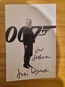 JUDI DENCH AUTOGRAPH - Signed photo JAMES BOND (6x4) - Picture 1 of 1