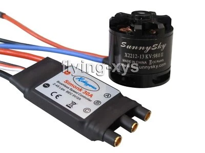 Motor sin escobillas Sunnysky X2212-13 980KV y SimonK 30A ESC para multicóptero cuádruple... Foto 1 de 3