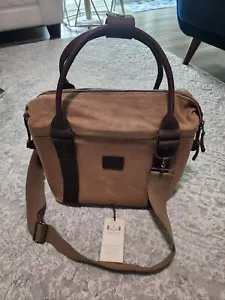 Bolso de Lona Mission Mercantile Heritage Lona Cuero Aislado 16"X12"X8" ¡RARO! - Imagen 1 de 10