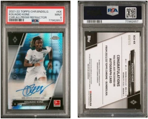 Kouadio Kone RC 2021-22 Topps Chrome Bundesliga Auto Prism Refractor /175 PSA 9 - Picture 1 of 3