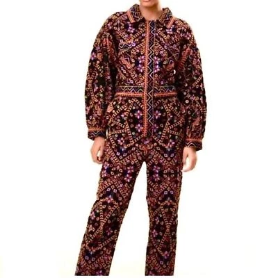 Mono FARM Rio Nuevo con Etiquetas Bordado Manga Larga Pana Floral Negro $495 XL Foto 1 de 4