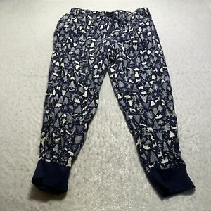 Old Navy Sleepwear Pants Mens Large L Blue Winter Polar Bear 100% Cotton Jogger