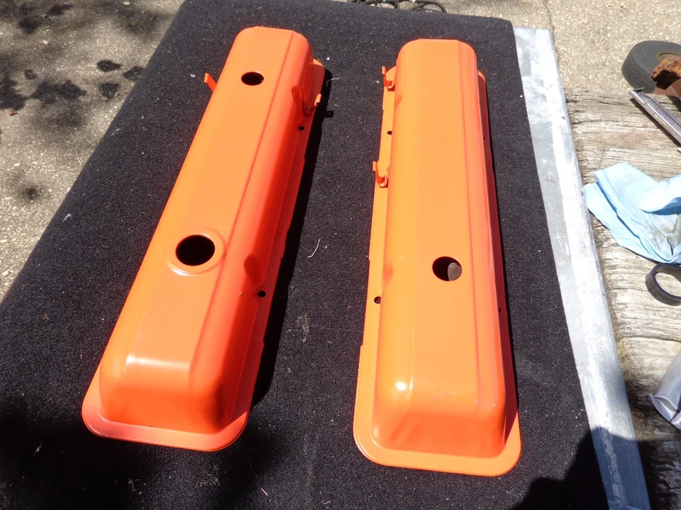 Vintage OEM GM Chevrolet 1970s Valve Covers CLEAN CHEVELLE NOVA CAMARO 1971 - Image 1 of 3