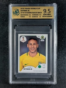 2018 Panini FIFA World Cup NEYMAR JR. Stickers Black Back Brazil #371 RPA 9.5 - Picture 1 of 3
