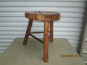 Organic Live Edge Tree Slice Side Table or Stool, Natural Wood FREE SHIPPING - Picture 1 of 9